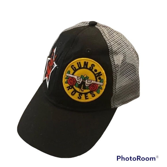 GUNS N ROSES & ROCKSTAR CUSTOMIZED TRUCKER HAT - Picture 2 of 4
